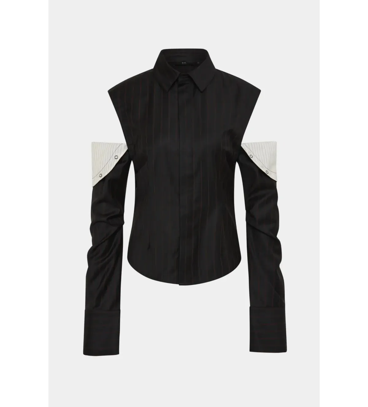 Sir the Label Sorrentino Shirt and Mini Short Set Red Pinstripe Size 1/AU 8  - Image 8