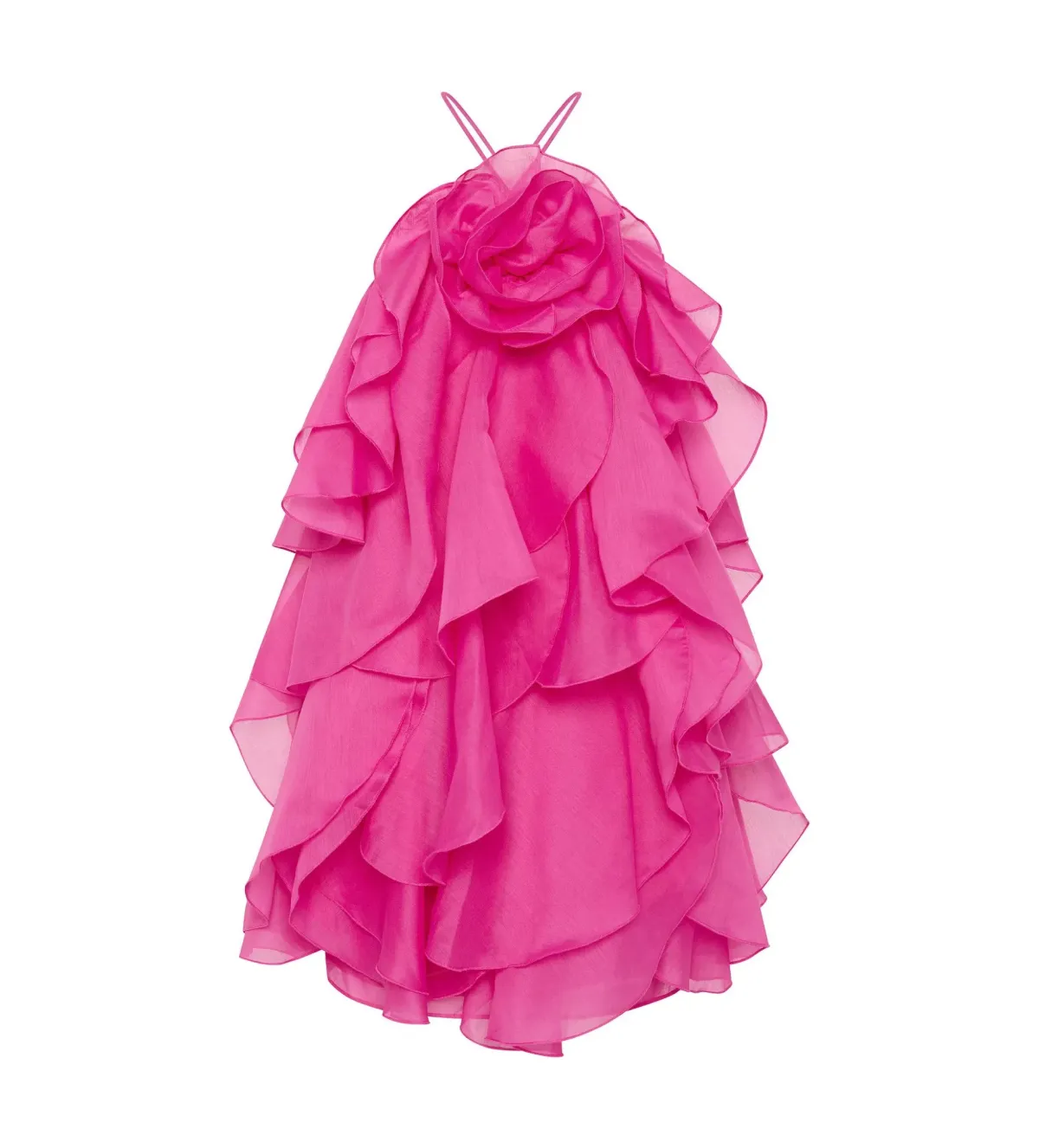 Aje Pandorea Layered Mini Dress Fuchsia Rose Size AU 12 - Image 5