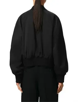 AMI Loose Twill Bomber Jacket AMI Logo Black Size 8 for rent on The Volte - image 4