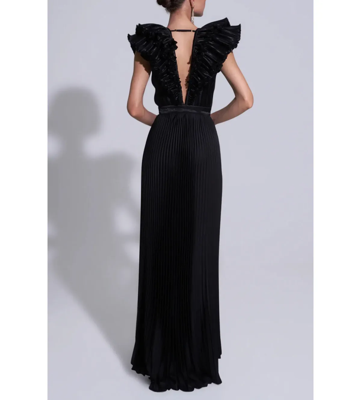 L'ldee Tuileries Split Gown in Noir Size 12 - Image 4