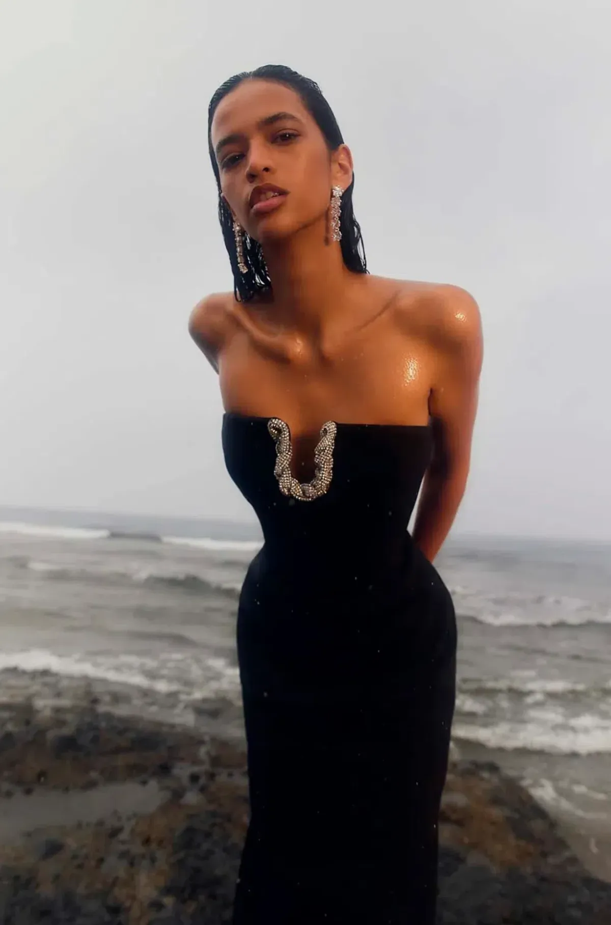 Rachel Gilbert Atticus Gown in Black Size 8 - Image 3