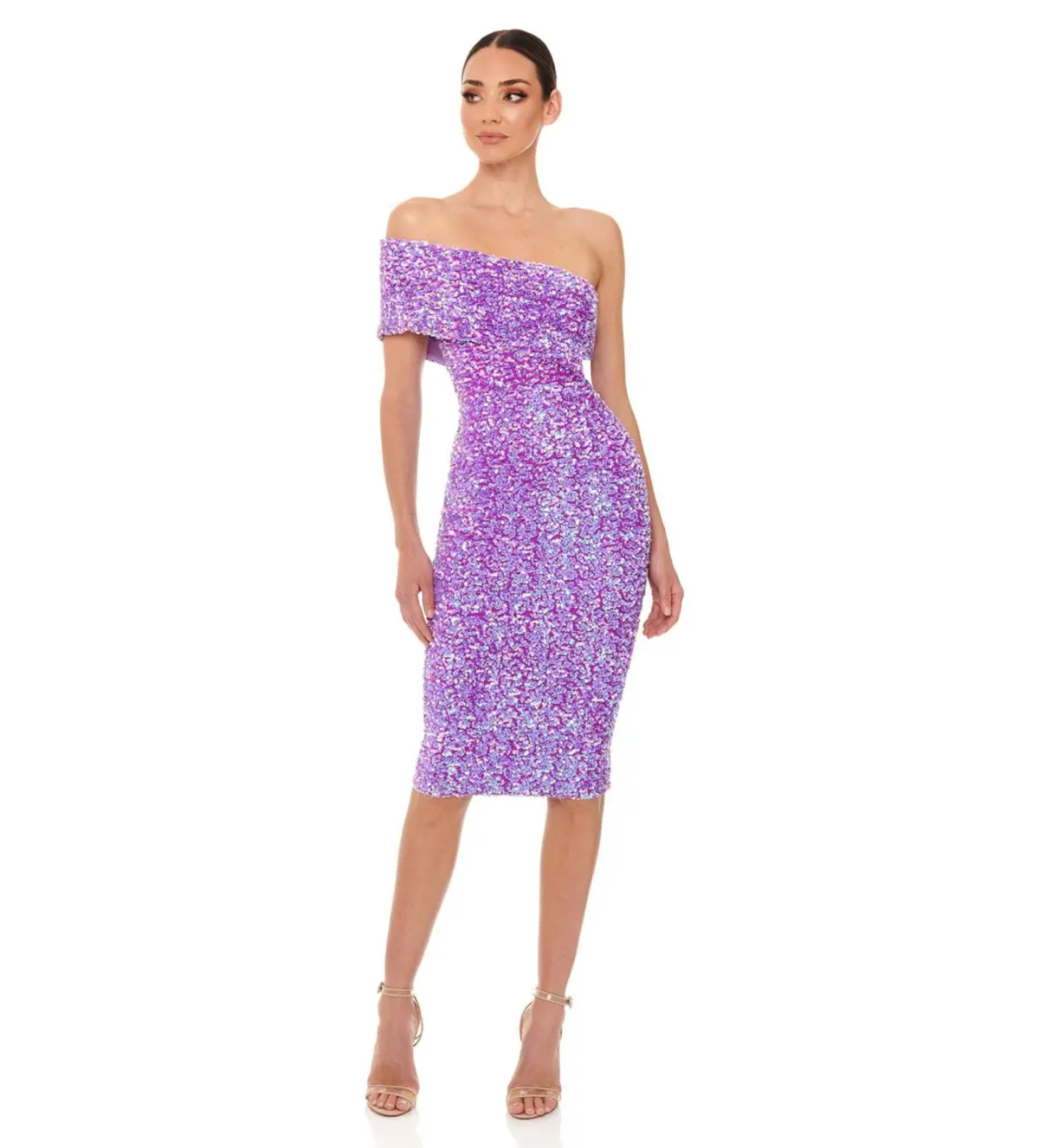 Eliya The Label Alyssa Dress in Purple Sequin Size M / AU 10 - Image 1