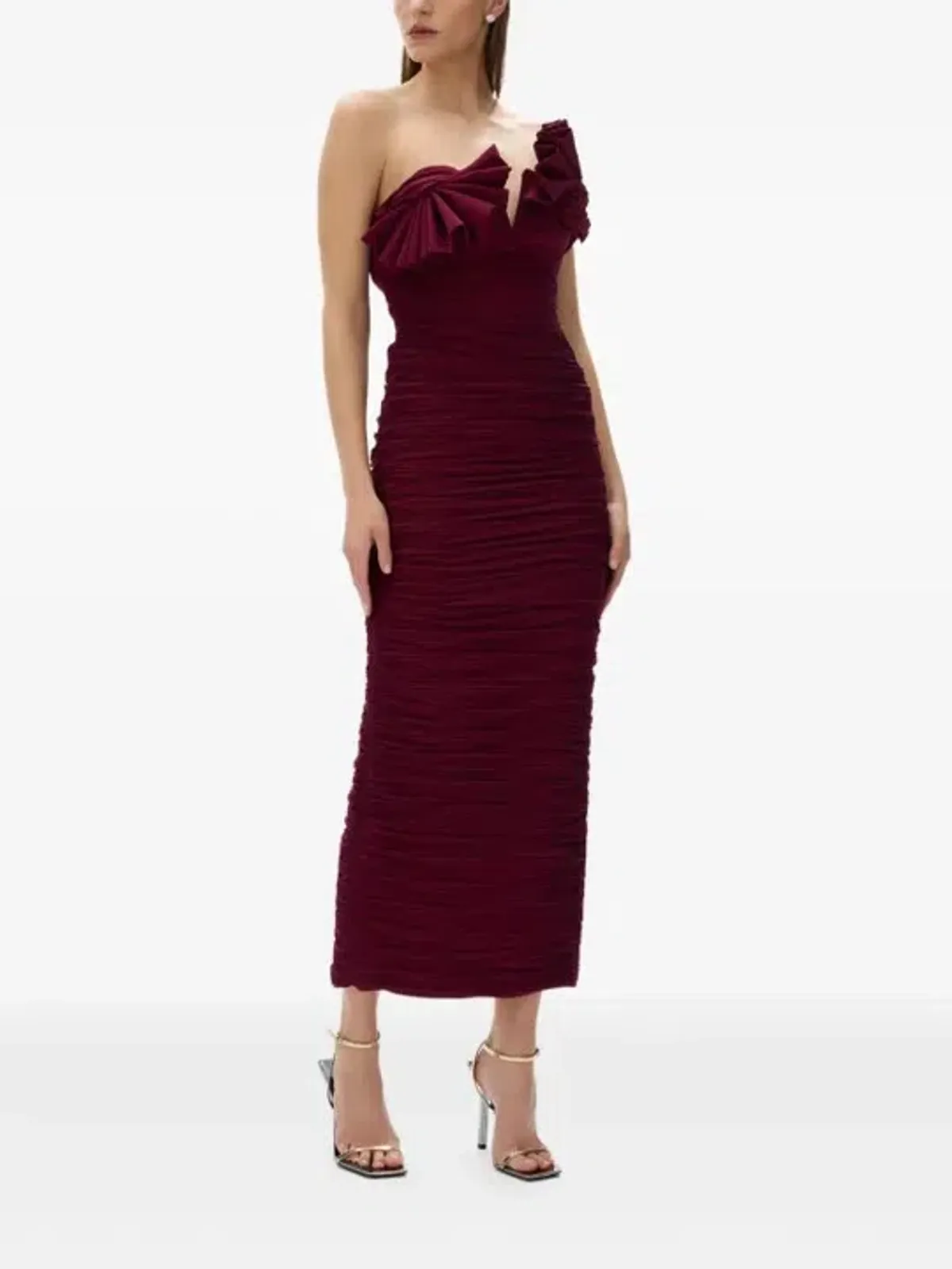 Rachel Gilbert Jensen Dress Merlot Size 10  - Image 2