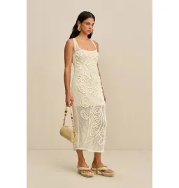 Cult Gaia Nissa Knit Midi Dress in Off White Size XS / AU 6 for rent on The Volte - image 2
