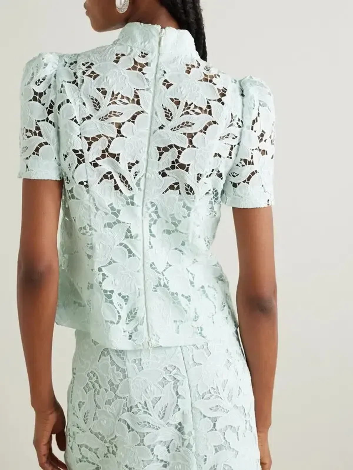 Zimmermann Natura Lace Top And Skirt In Green Size AU 12 - Image 2