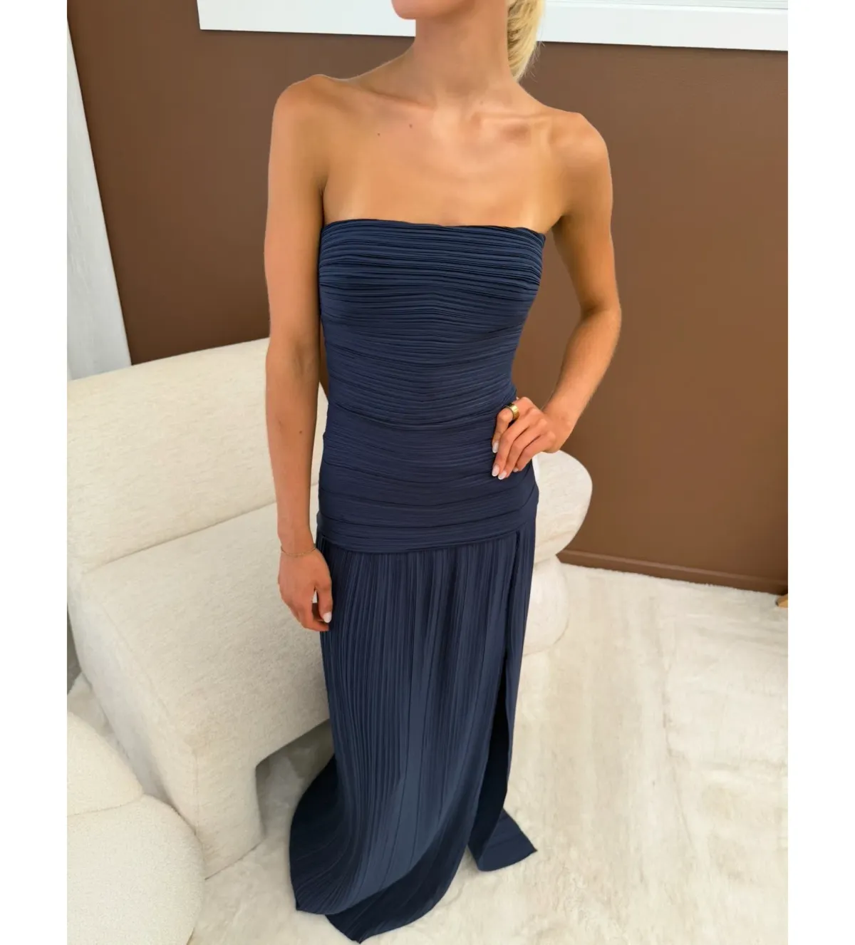 Manning Cartell Royal Debut Maxi Dress in Navy Size 8 - Image 2