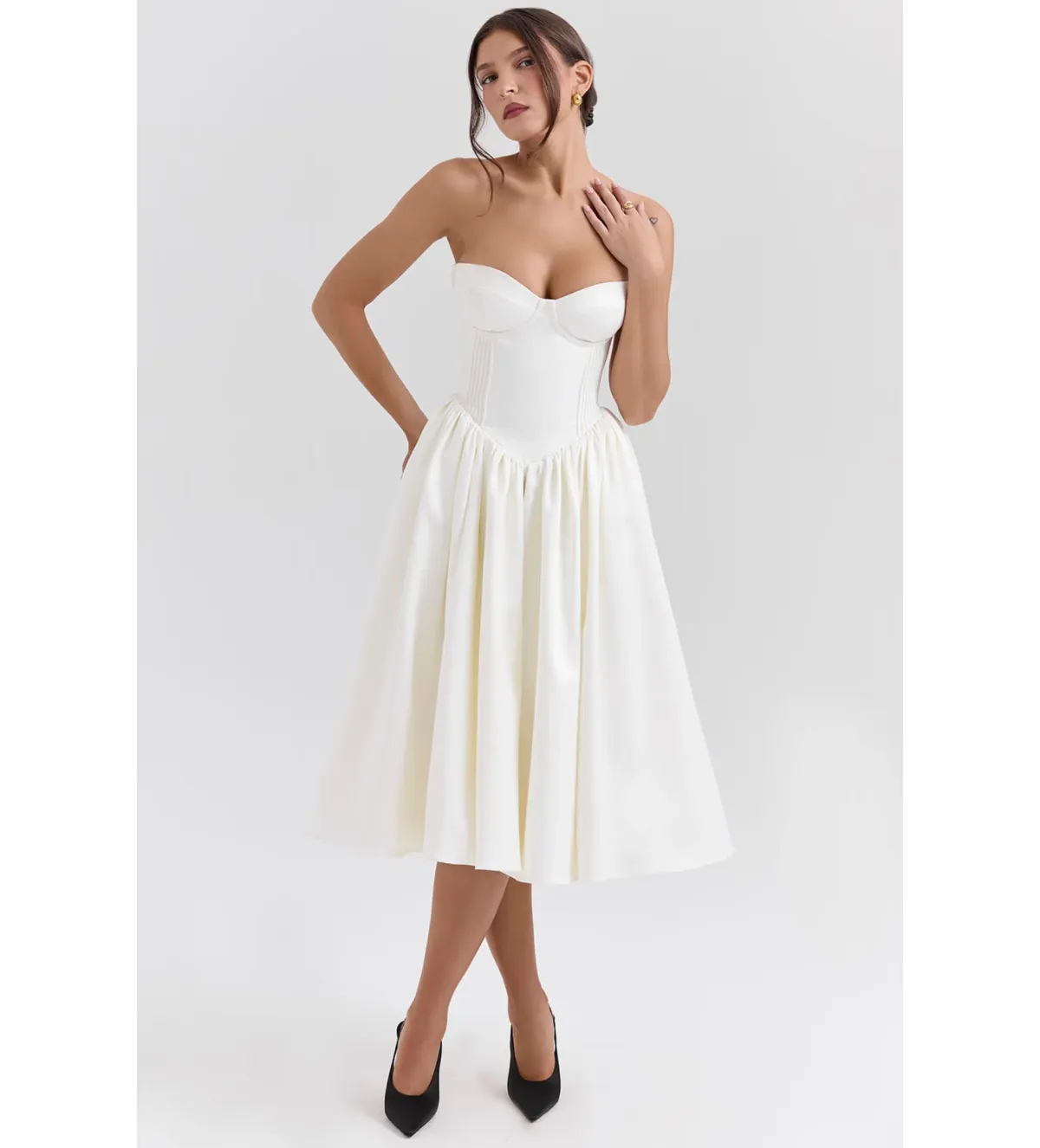 House of CB Coco dress in white  size XS/ AU 6 - Image 2