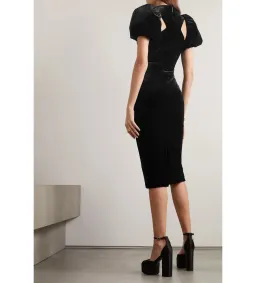 Christopher Kane The Mickey Velvet Dress in Black Size AU 10 for rent on The Volte - image 2