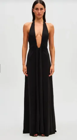 Misha Jennifer Cupro Maxi Dress Black  Size 8 for rent on The Volte - image 1