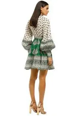 Zimmermann Amari Mini Dress Multi Print Size 10  for rent on The Volte - image 3