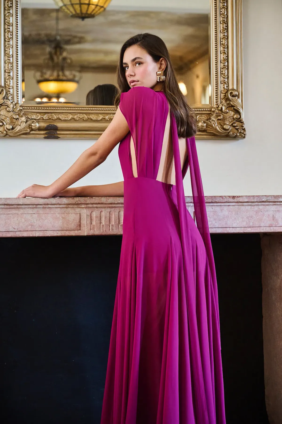 Calia Collection Gia Maxi Dress Fuchsia Size 10 - Image 2