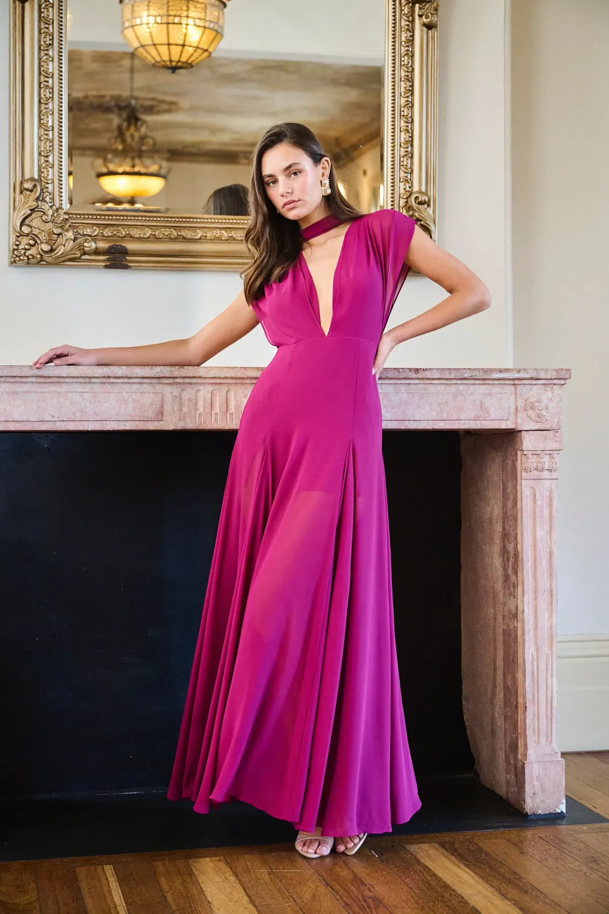 Calia Collection Gia Maxi Dress Fuchsia Size 10 - Image 1