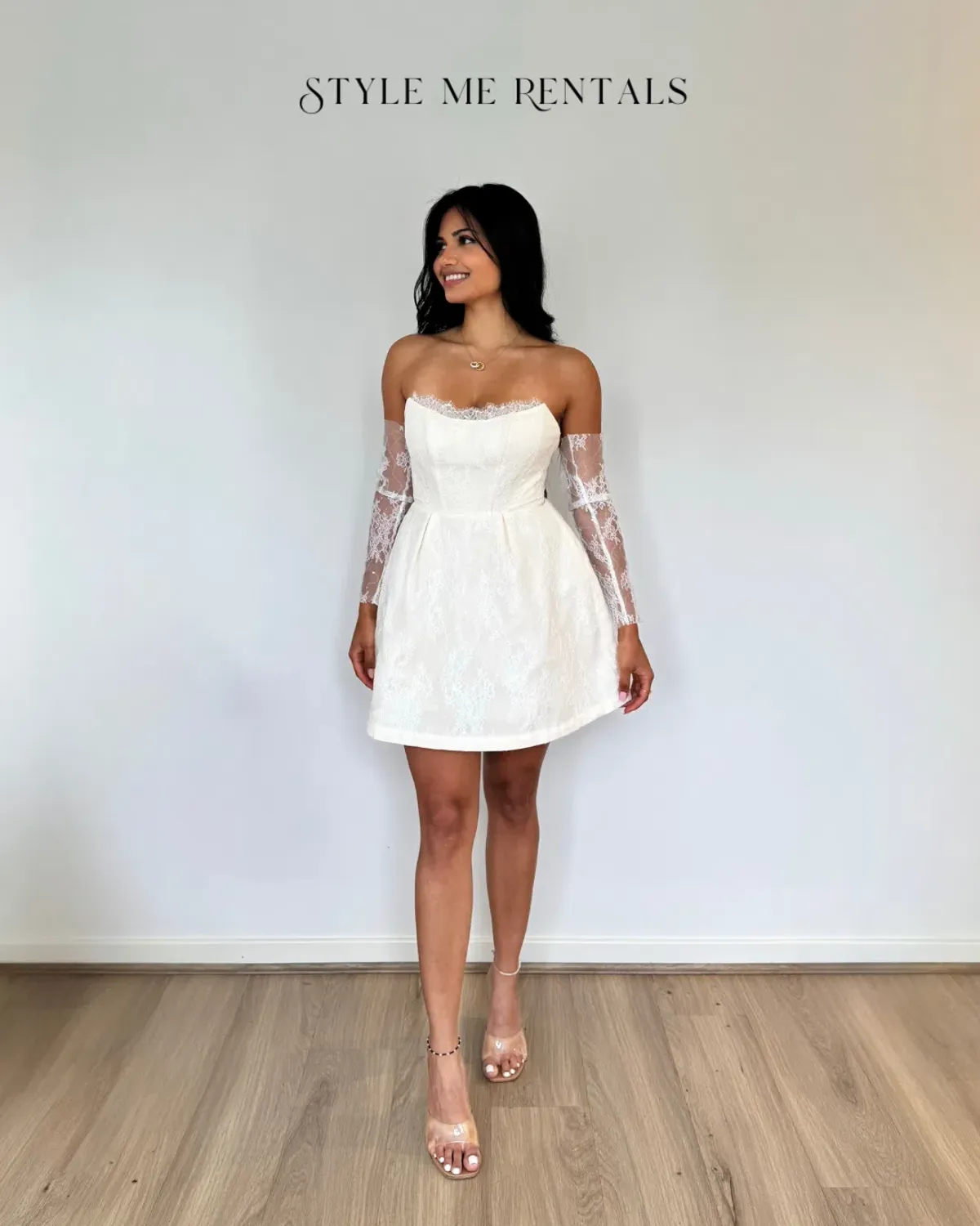 Calia Collection Lilliana Mini Dress White Size 6 - Image 3