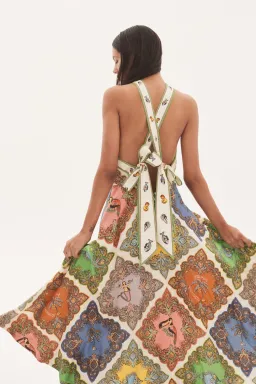 Alemais Trippy Troppo Halter Midi Dress Size 12 for rent on The Volte - image 3