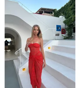 Natalie Rolt Naomi Dress in Red Size 0 / AU 6 for rent on The Volte - image 1