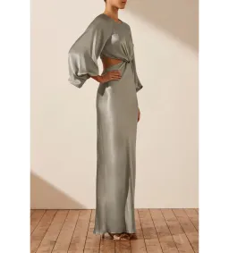 Shona Joy La Lune Twist Front Cut Out Maxi Sage Size 10 for rent on The Volte - image 2