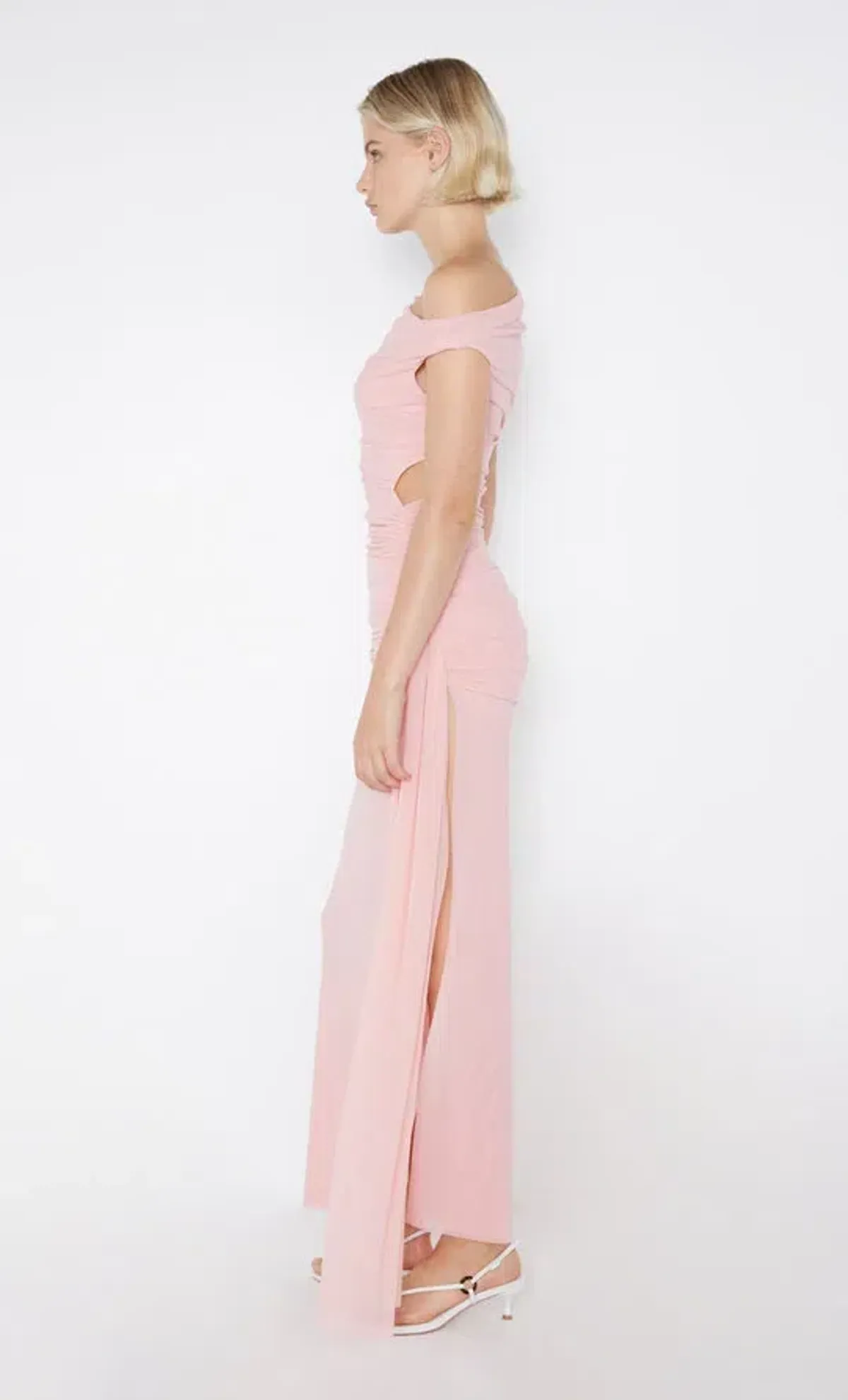 Bec & Bridge Victoria Asym Maxi Dress Pink Size 6 - Image 3