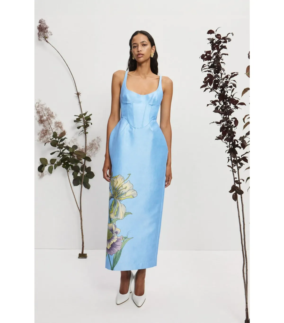 Alemais Donata Taffeta Gown Blue Size AU 8 - Image 1