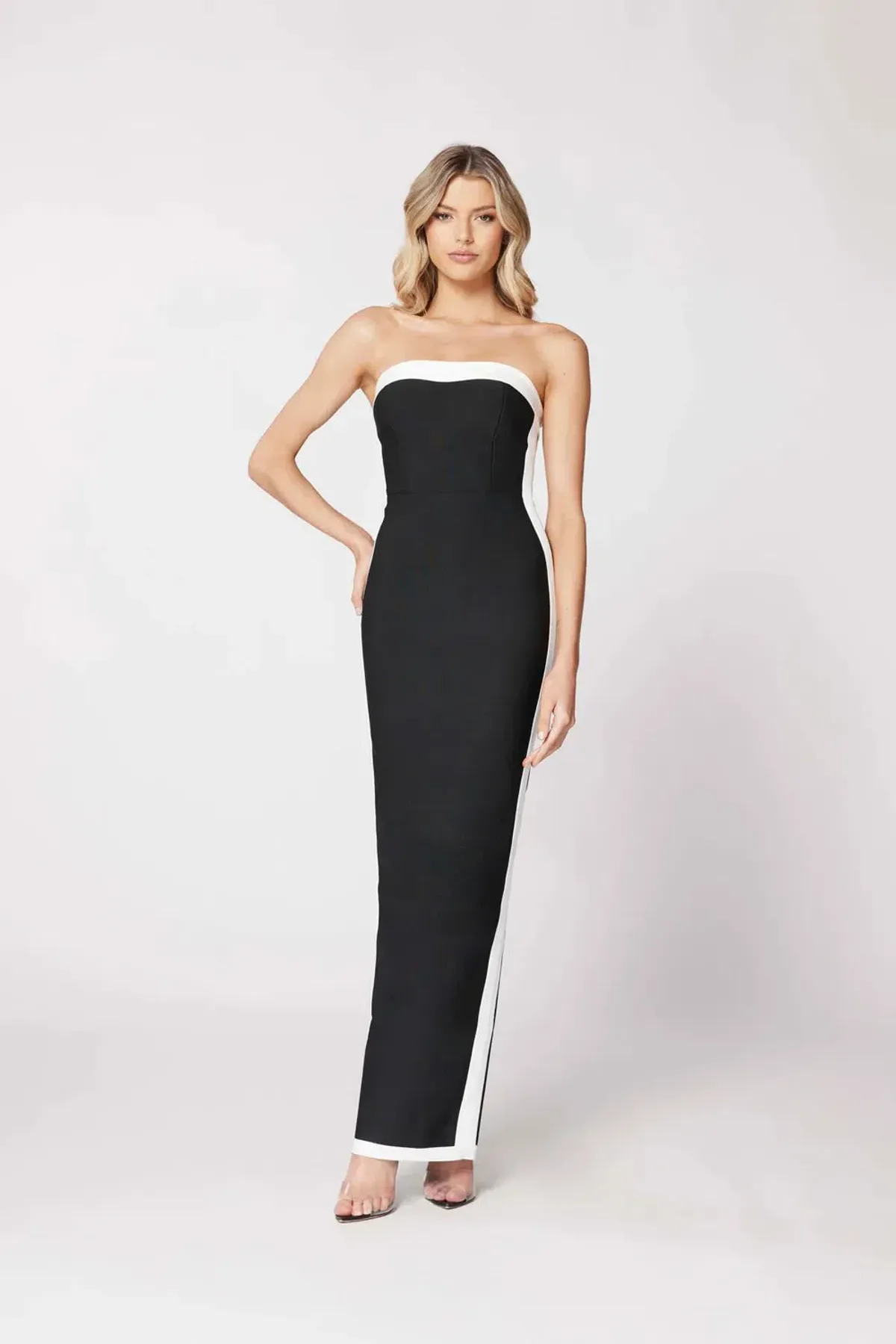 Bianca and Bridgett Ashley Maxi Dress in Black/White Size 6 - Image 1