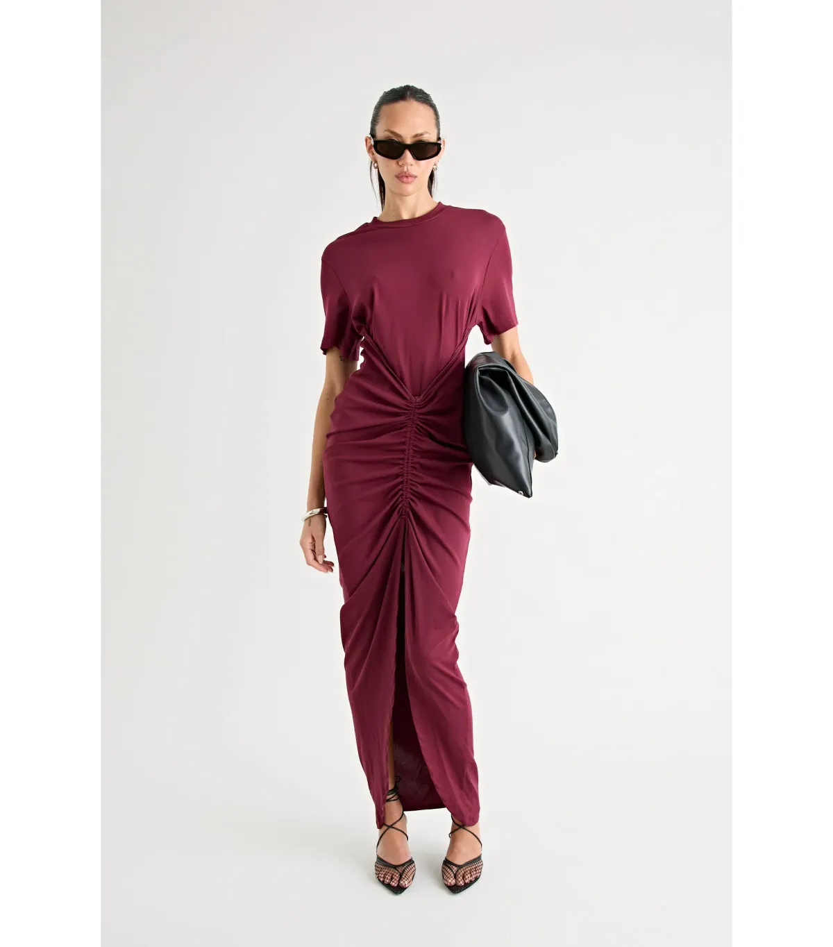 Pfeiffer Niko Maxi Dress in Burgundy Size AU 8 - Image 2