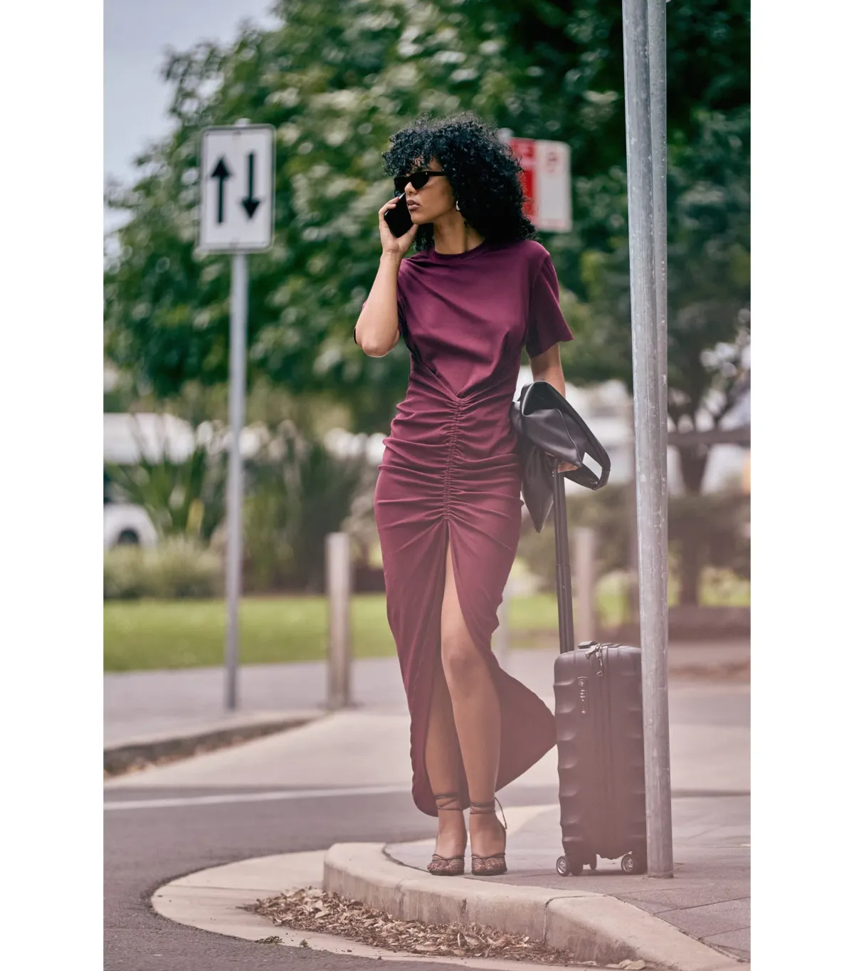 Pfeiffer Niko Maxi Dress in Burgundy Size AU 8 - Image 1