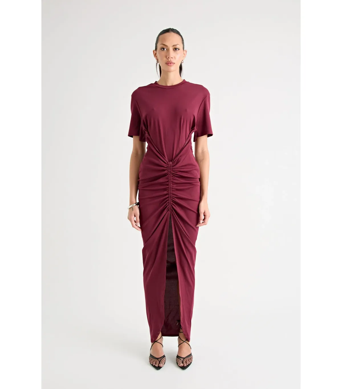 Pfeiffer Niko Maxi Dress in Burgundy Size AU 8 - Image 3
