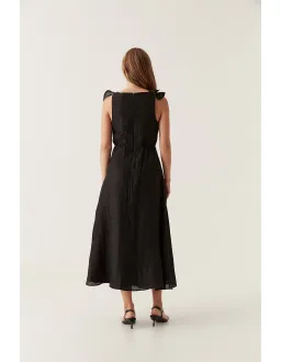Aje Genesis Midi Dress Black Size AU 8 for rent on The Volte - image 4