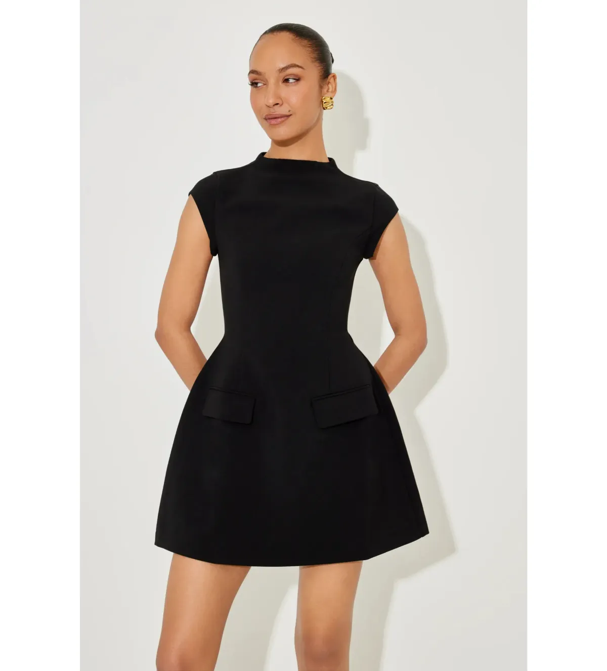 Odd Muse The Ultimate Muse Cap Sleeve Mini Dress Black Size S/AU 8 - Image 4