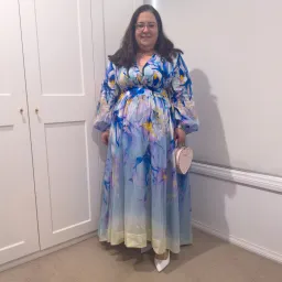 Karen Millen Ombre Floral Silk Maxi Dress Multi Size 22  for rent on The Volte - image 3