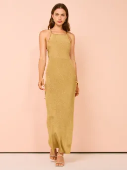 Camilla and Marc Nox Metallic Knit Dress in Gold  Size 10 for rent on The Volte - image 1