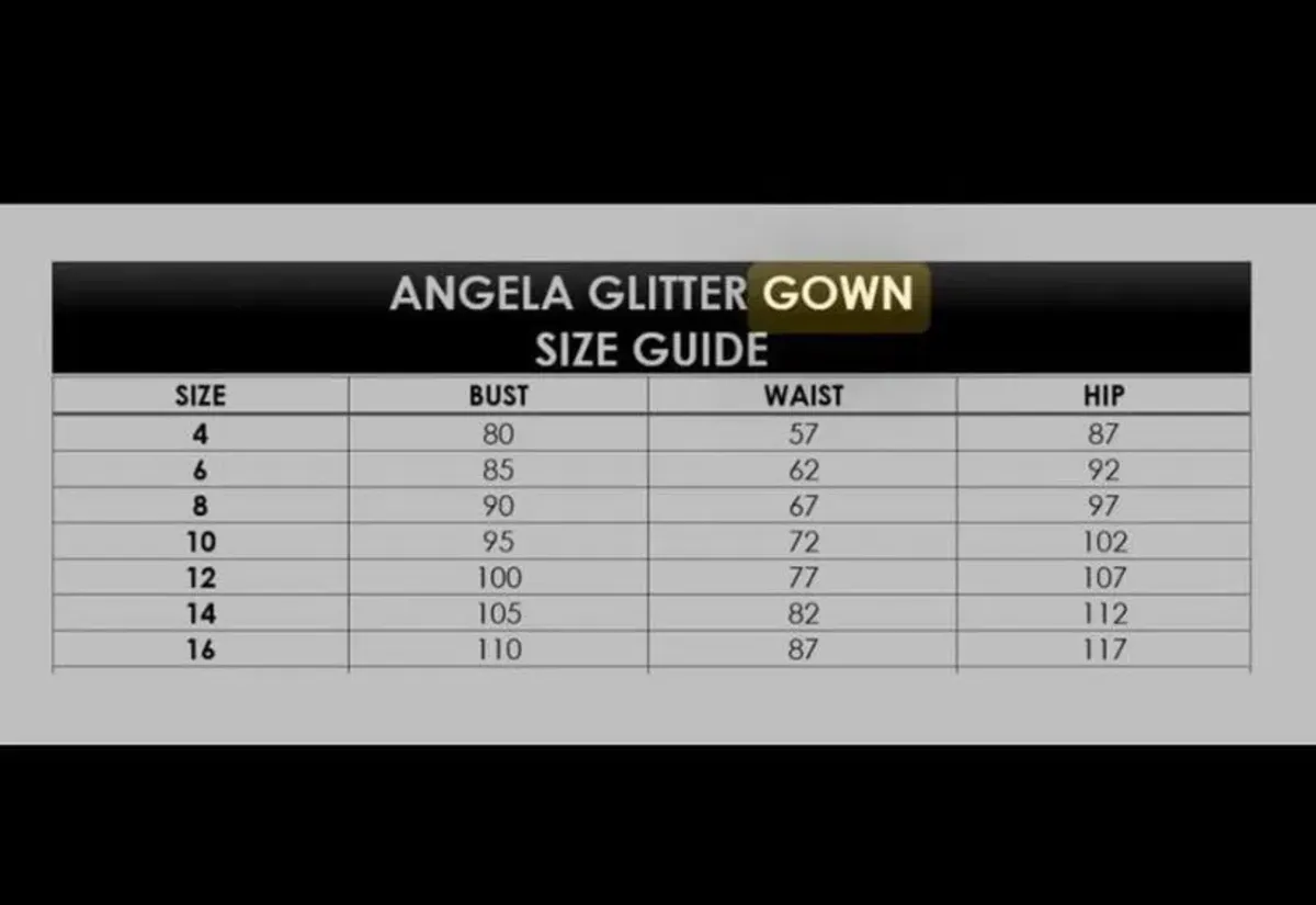 Gossip Gowns Angela Glitter Gown Size 6 - Image 5