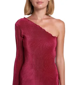 L'Idee Soirée One Shoulder Sleeve Gigi Gown Red Size AU 8 for rent on The Volte - image 5