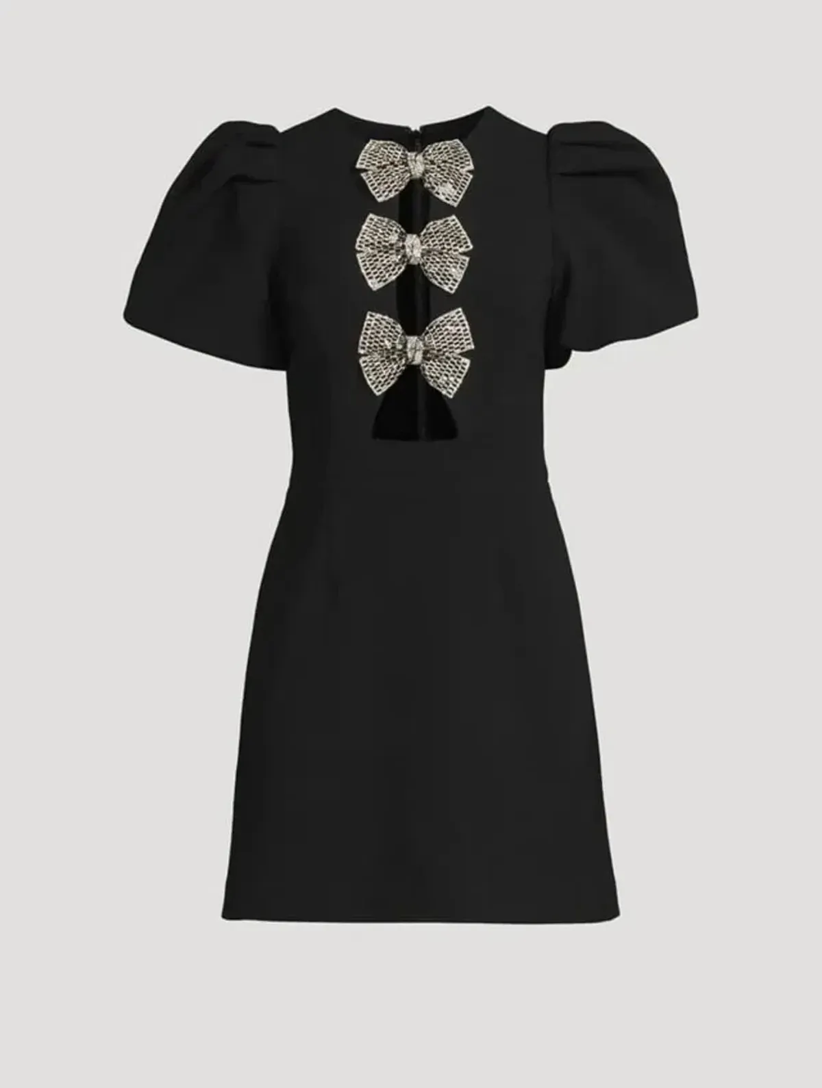 Rebecca Vallance Julianna Puff Sleeve Mini Dress Black Size 8  - Image 3