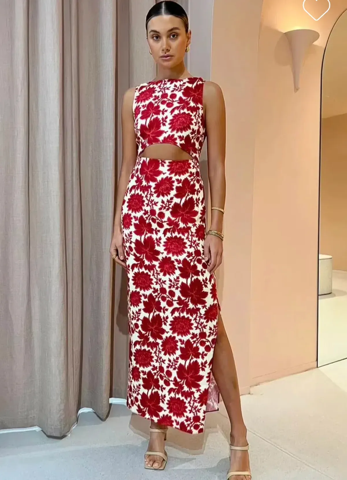 Sir the Label Cinta Cut Out Midi Dress in Valentina Floral Print Size 8 - Image 5