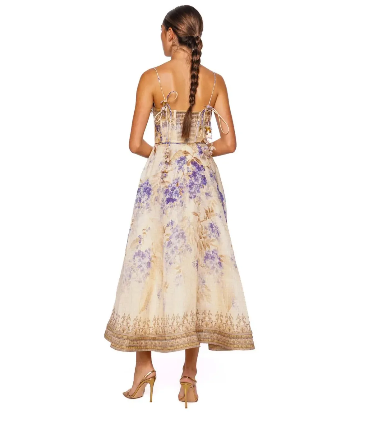 Zimmermann Dawning Picnic Dress Lilac Floral Size 2 / AU 12 - Image 2