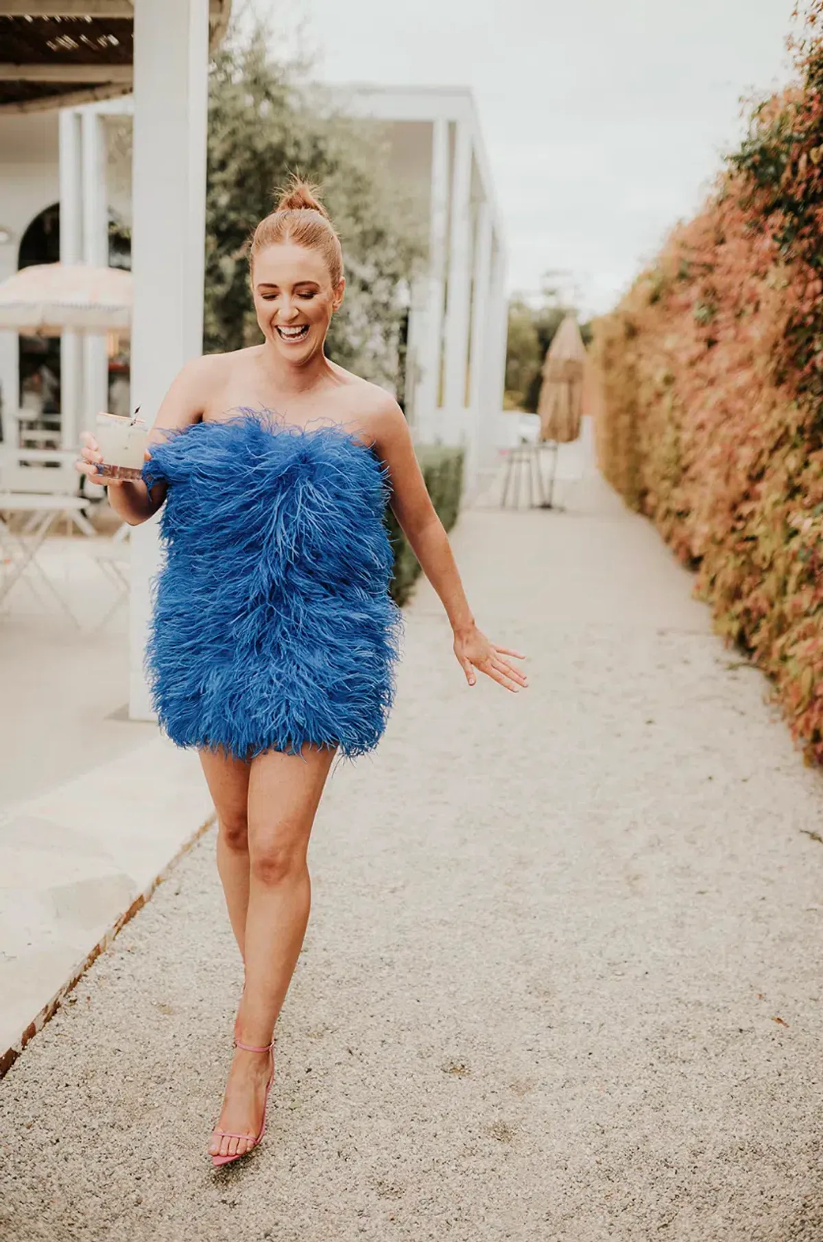 Samantha Lentini Feather Mini dress  in Blue Size AU 8  - Image 1