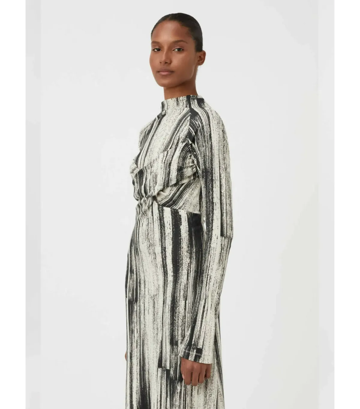 Camilla and Marc Arch Long Sleeve Midi Dress in Black Print Size AU 8 - Image 2