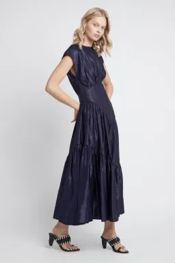 Aje Serendipity Reflection Midi in Navy Size 10 for rent on The Volte - image 2