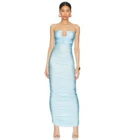 Baobab Magalenha Strapless Maxi Dress in Ice Blue Size S / AU 8 for rent on The Volte - image 1