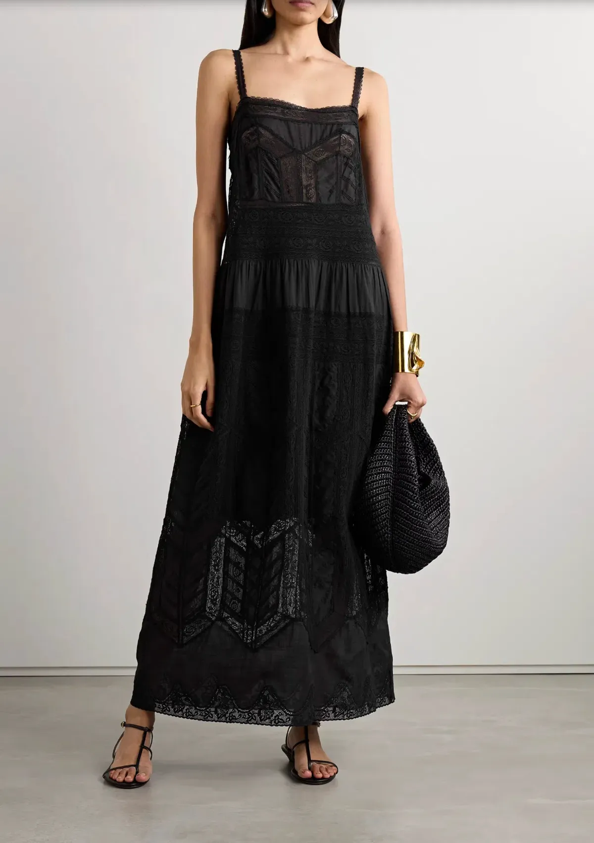 Zimmermann Halliday Lace Trim Slip Dress Black Size 3 / AU 14 - Image 1