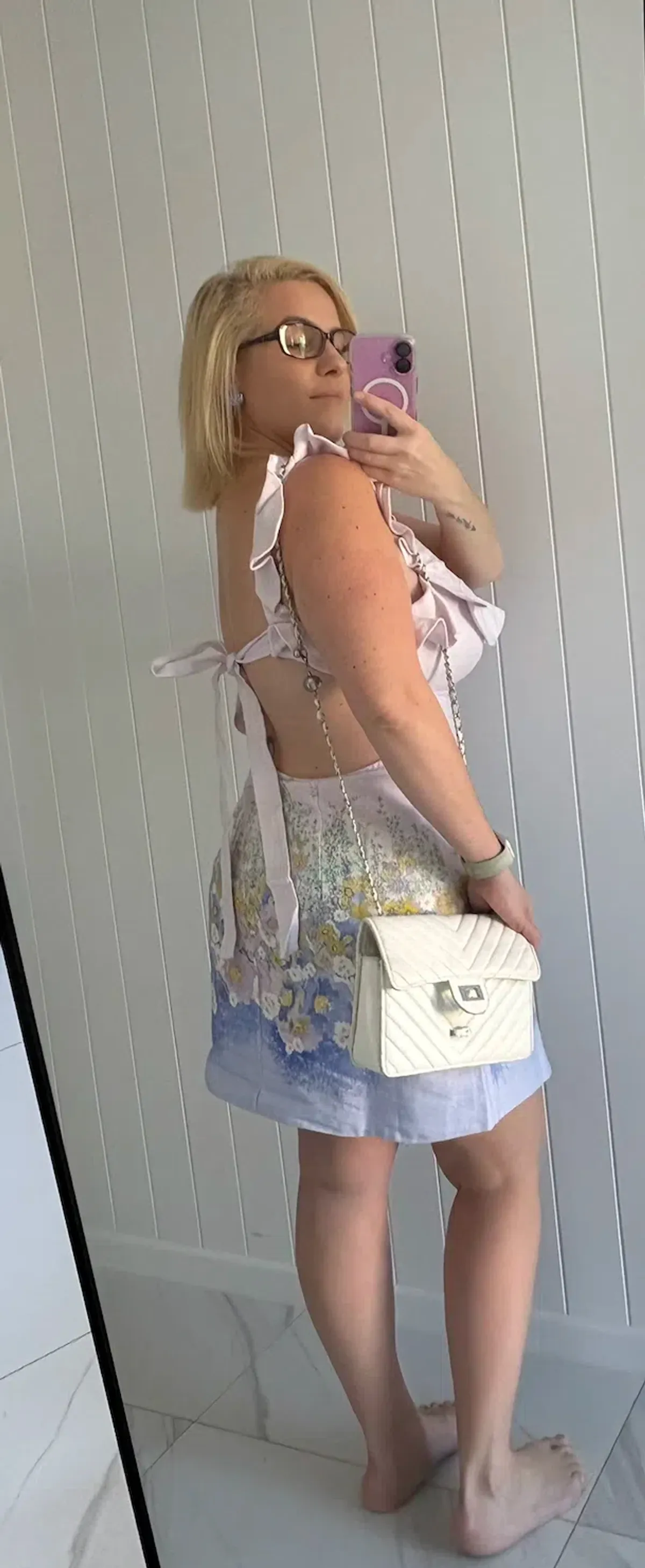 Zimmermann Floral Print Linen Mini Dress Size 3 / AU 14 - Image 4