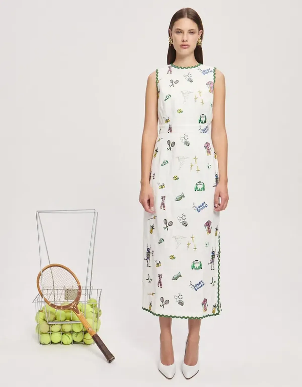 Play Embroidered Midi Dress Size AU 10 - Image 1
