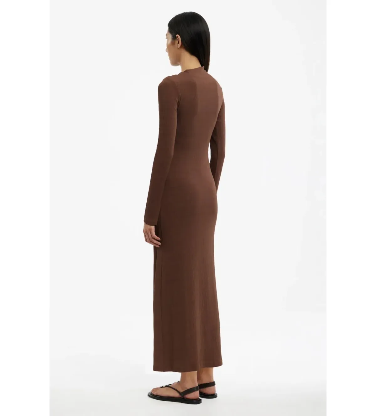 Significant Other Gabriana Long Sleeve Midi Dress in Brown Size AU 10 - Image 3