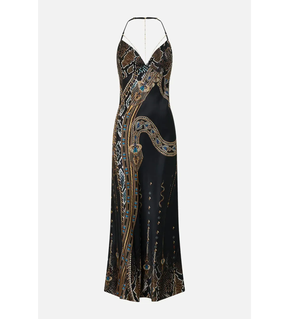 Camilla Chain Detail Slip Dress in Call Me Cleopatra Size  - Image 4