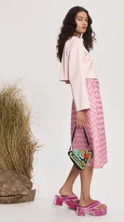 Alemais Inez Knee Length Skirt Pink Size AU 10 for rent on The Volte - image 3