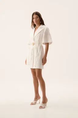 Aje Ana Mini Dress Ivory Size 12 for rent on The Volte - image 1