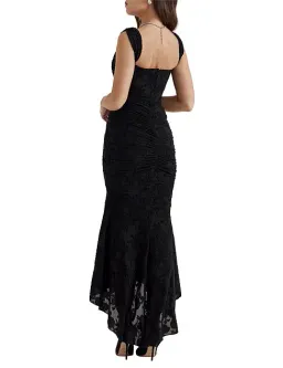 House of CB Cesca Corset Ruched Maxi Dress Black Size XS / AU 6 for rent on The Volte - image 2