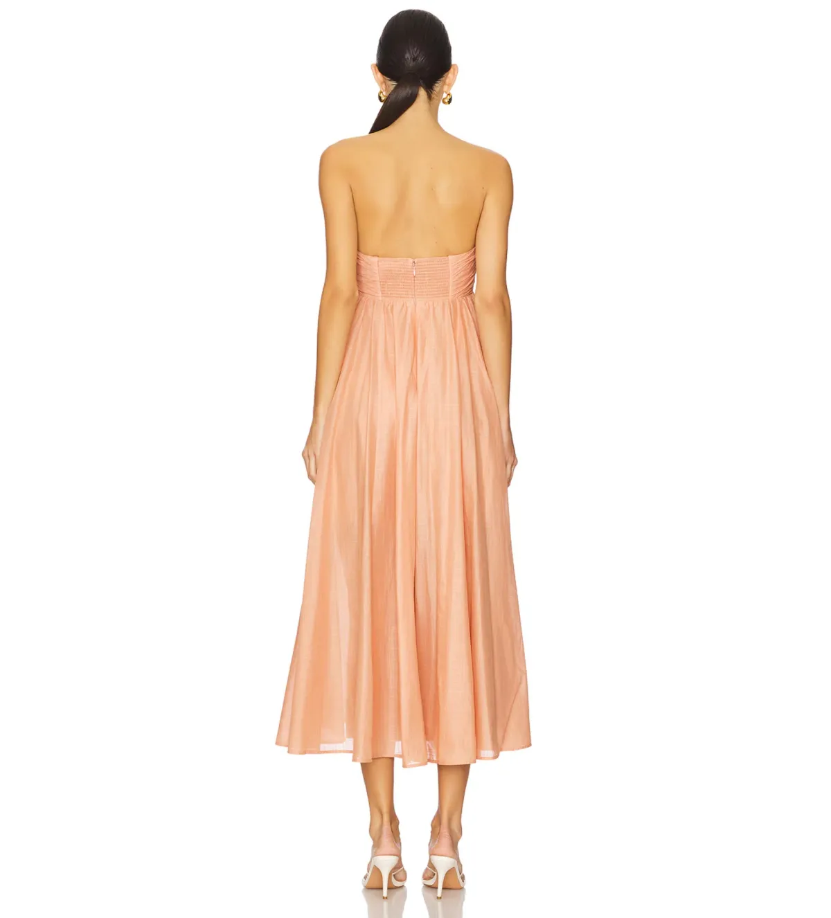 Zimmermann Acacia Ruffle Tan Maxi Dress Size AU 10 - Image 3