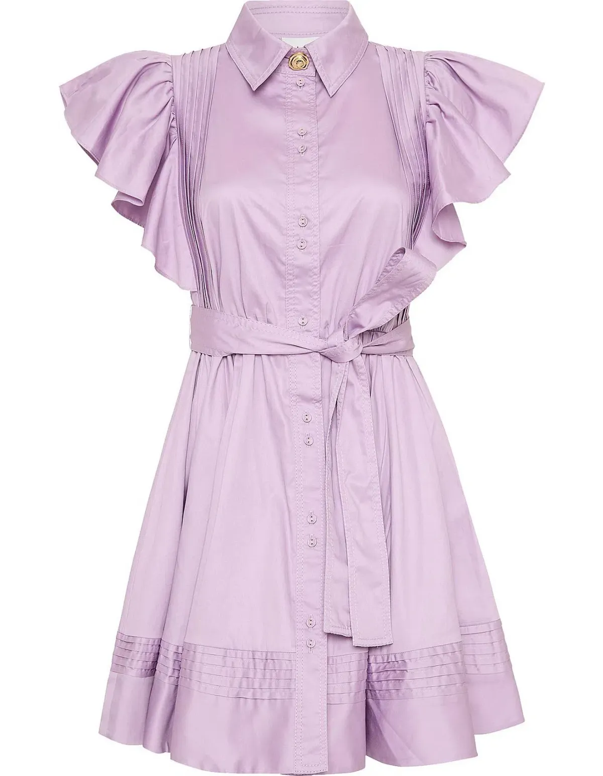 Aje Kindred Frill Mini Dress Lilac Size 12 - Image 5