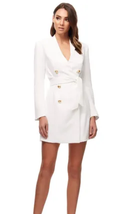 Kookai Edwina Blazer Dress White Size 36 for rent on The Volte - image 1